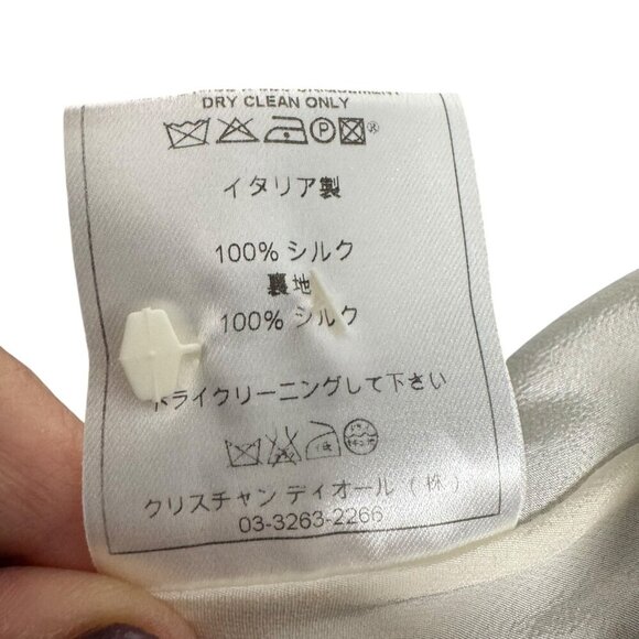 Dior designed by Galliano Black & White silk zebra print midi dress 2008 Size 2 - Picture 12 of 13